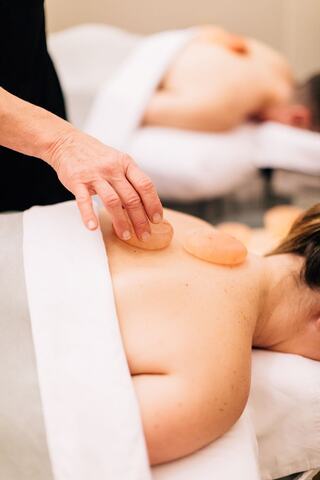 woman receiving massage