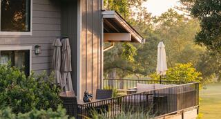 Rental Home in Napa Valley on a Golf Course with a Patio Furnished with Outdoor Furniture