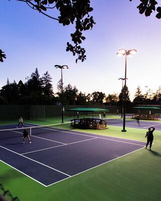 Silverado Tennis Players at night