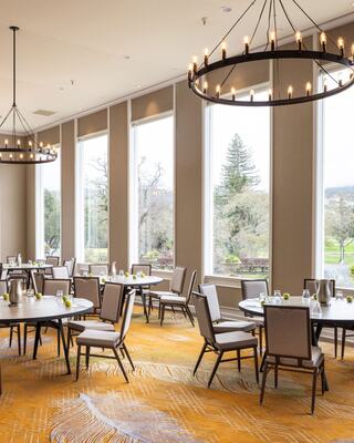 Meeting room with large windows at Silverado Resort