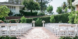Outdoor Wedding Ceremony set up in The Arbor in Napa Valley