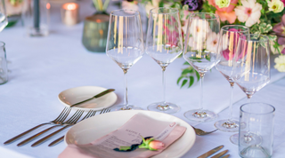 formal table setting for a wedding reception