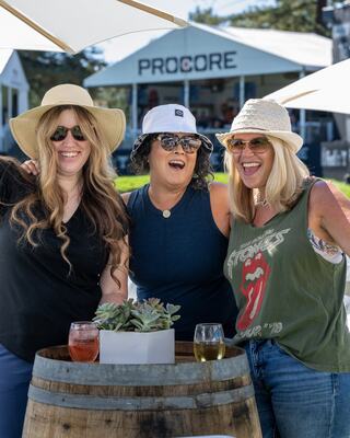 ladies enjoyimg the PGA Tour's Procore championship at Silverado Resort
