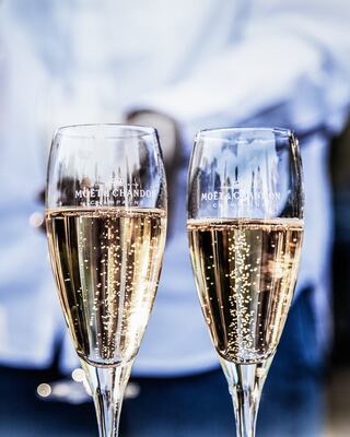 two glasses of sparkling wine
