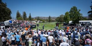View from a skybox at Procore Championship PGA TOUR in Napa