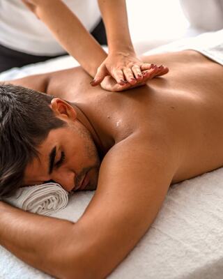 man getting a massage