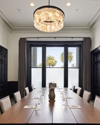 Beaulieu meeting room looking out to the palm trees