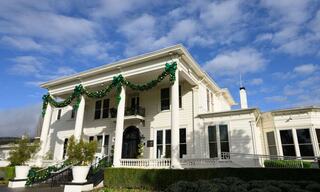 The Mansion at Silverado Resort Decorated for the Holidays