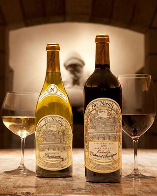 Bottles of Far Niente wine