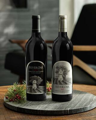 Bottles of Silver Oak wine