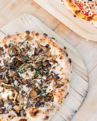 Wood Fired Mushroom Pizza