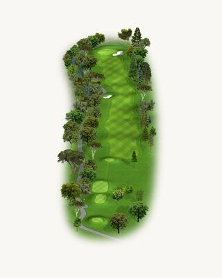 Illustration of Hole 16 on the North Course at Silverado Resort