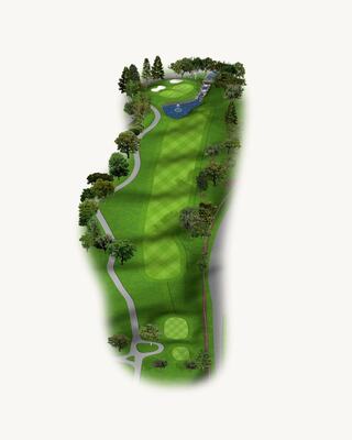 Illustration of Hole 13 on the South Course at Silverado Resort
