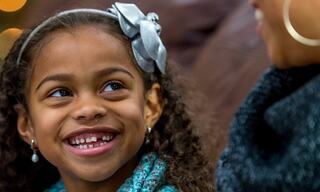 Parent and child at Silverado Resort holiday event